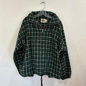 Earth Ragz Green Plaid Quarter-Zip Pullover